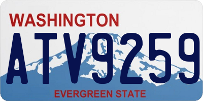 WA license plate ATV9259