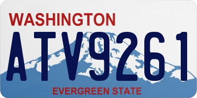 WA license plate ATV9261