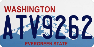WA license plate ATV9262