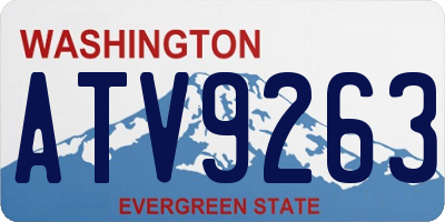 WA license plate ATV9263