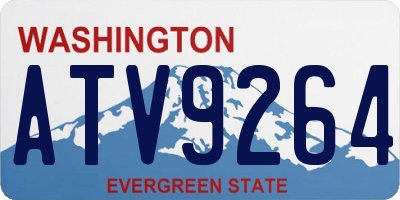 WA license plate ATV9264