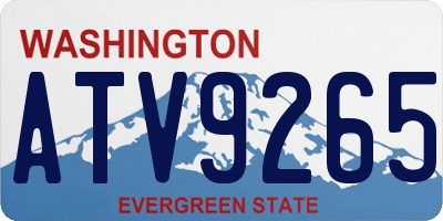 WA license plate ATV9265