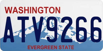WA license plate ATV9266