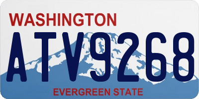 WA license plate ATV9268