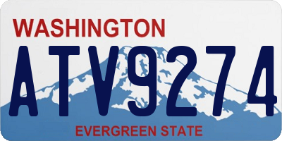 WA license plate ATV9274