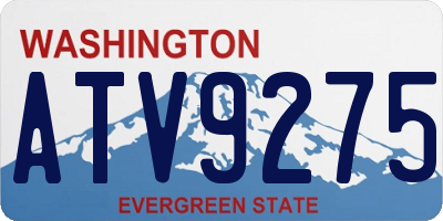 WA license plate ATV9275