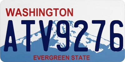 WA license plate ATV9276