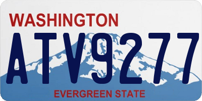 WA license plate ATV9277
