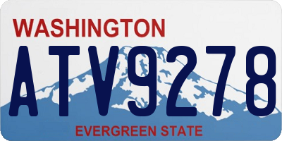 WA license plate ATV9278