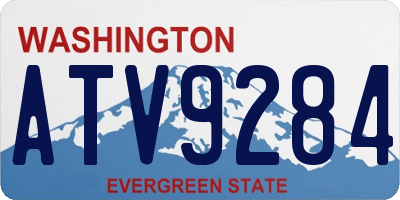 WA license plate ATV9284