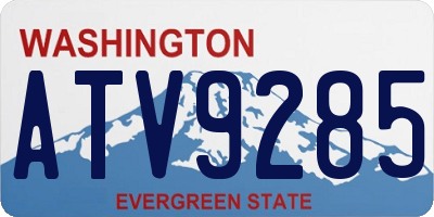 WA license plate ATV9285
