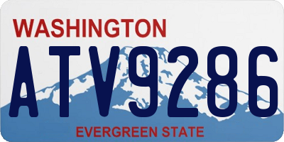 WA license plate ATV9286