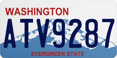 WA license plate ATV9287