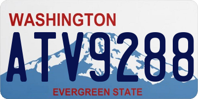 WA license plate ATV9288