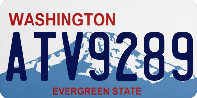 WA license plate ATV9289