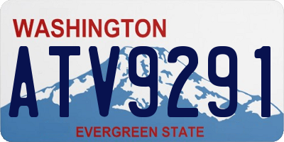 WA license plate ATV9291