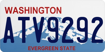 WA license plate ATV9292