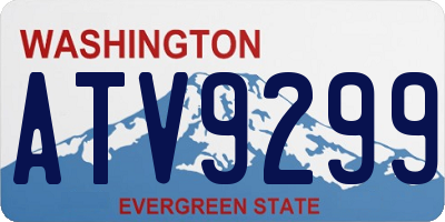 WA license plate ATV9299