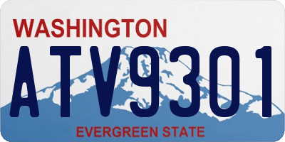 WA license plate ATV9301