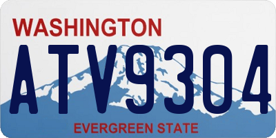 WA license plate ATV9304