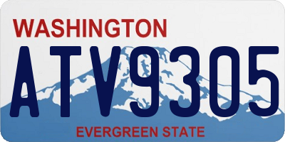 WA license plate ATV9305