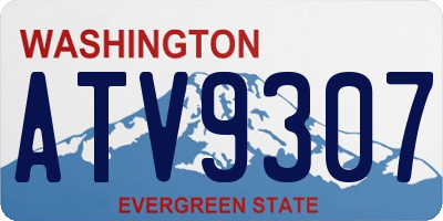 WA license plate ATV9307