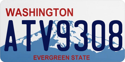 WA license plate ATV9308