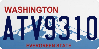 WA license plate ATV9310