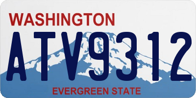 WA license plate ATV9312