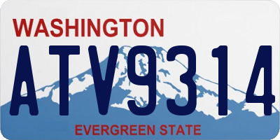 WA license plate ATV9314