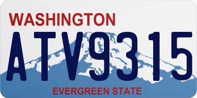 WA license plate ATV9315