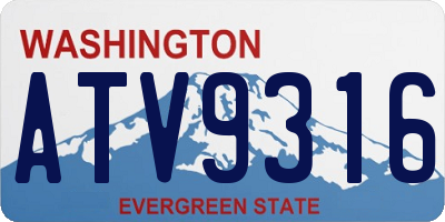 WA license plate ATV9316
