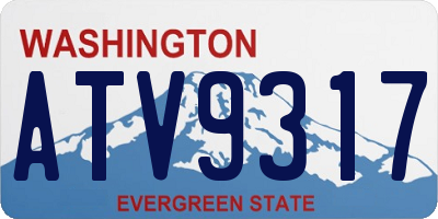 WA license plate ATV9317