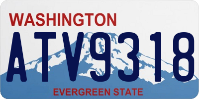 WA license plate ATV9318