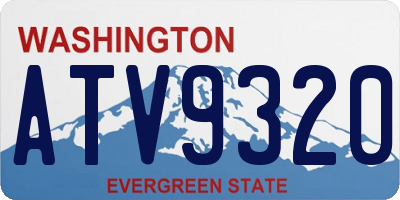 WA license plate ATV9320