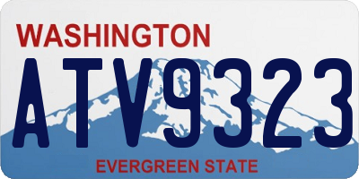 WA license plate ATV9323