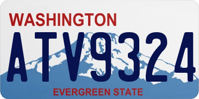 WA license plate ATV9324