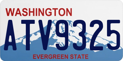 WA license plate ATV9325