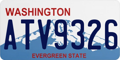 WA license plate ATV9326