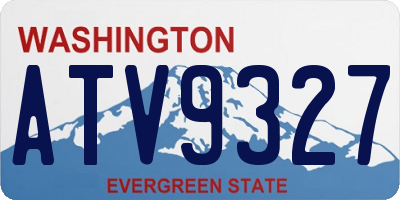 WA license plate ATV9327