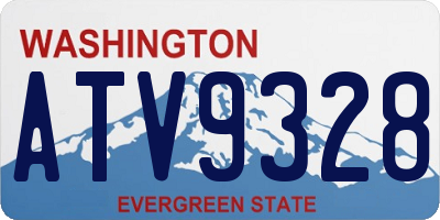 WA license plate ATV9328