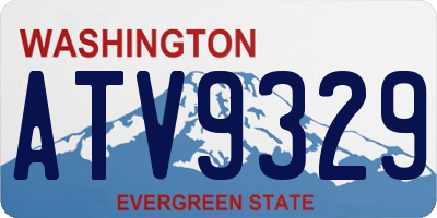 WA license plate ATV9329