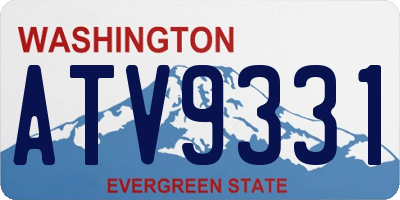 WA license plate ATV9331