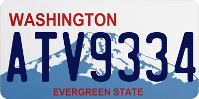 WA license plate ATV9334
