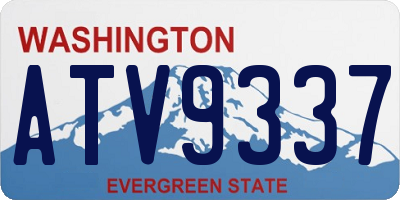 WA license plate ATV9337