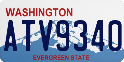 WA license plate ATV9340