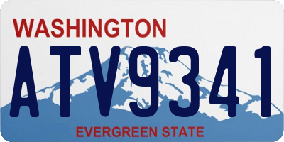 WA license plate ATV9341