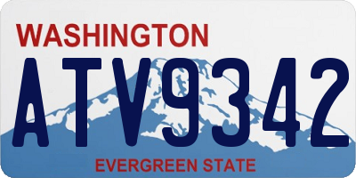 WA license plate ATV9342