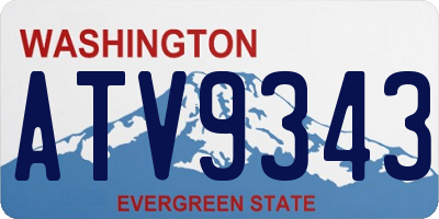 WA license plate ATV9343