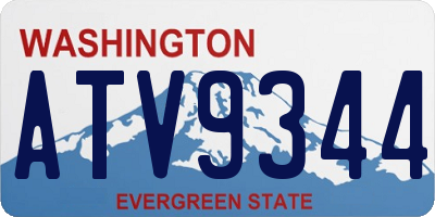 WA license plate ATV9344